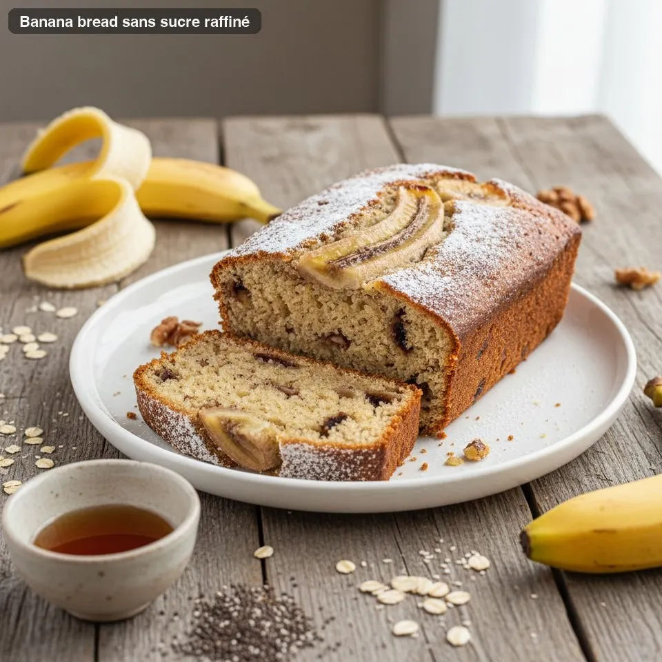 Banana bread sans sucre raffiné