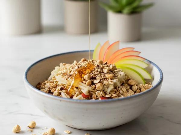 Bircher muesli pomme et noisette