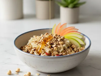 Bircher muesli pomme et noisette