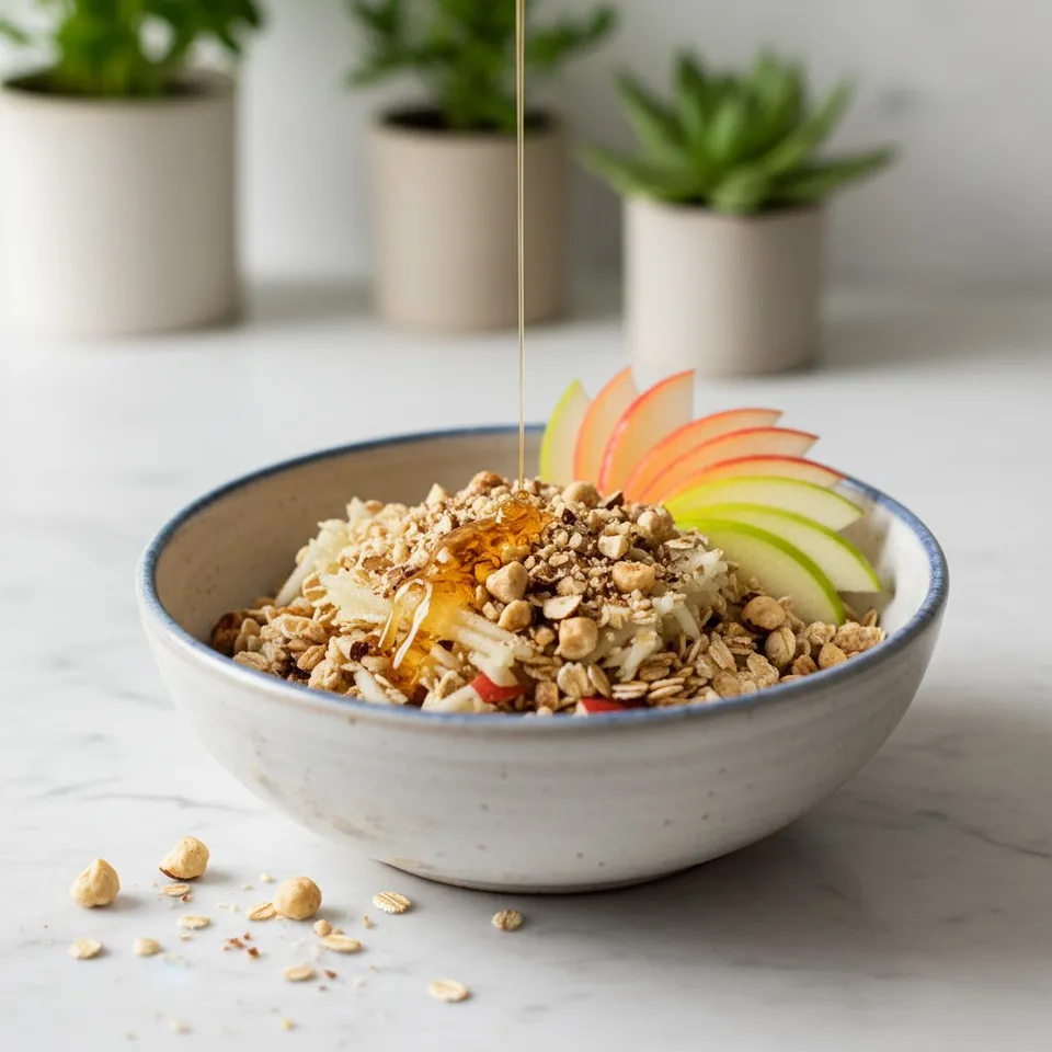 Bircher muesli pomme et noisette