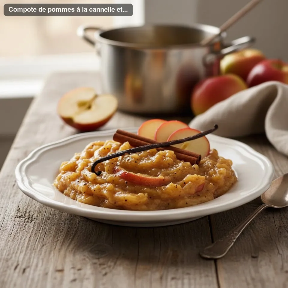 Compote de pommes à la cannelle et vanille
