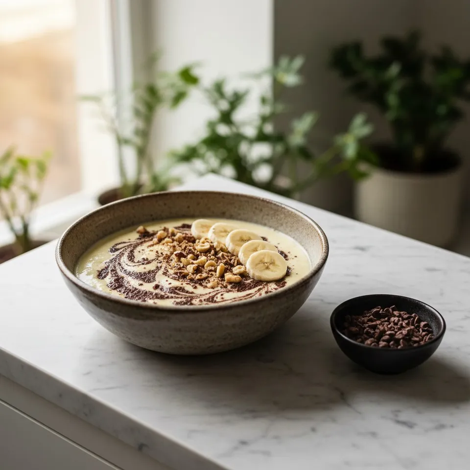 Crème Budwig cacao cru et noisette