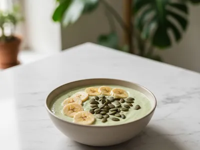 Crème Budwig verte spiruline-banane