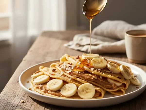 Crêpes à l'épeautre et miel à la crêpière inox