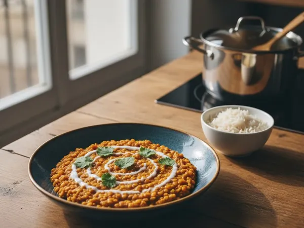 Dahl de lentilles corail aux épices douces
