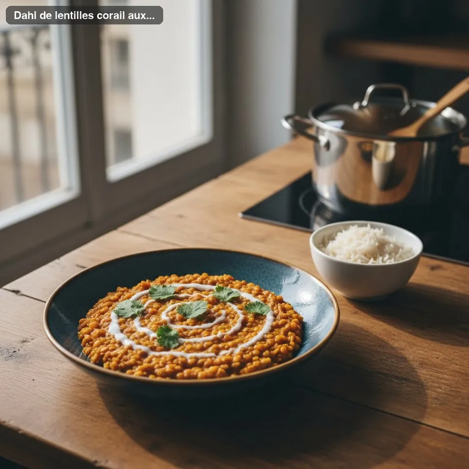 Dahl de lentilles corail aux épices douces