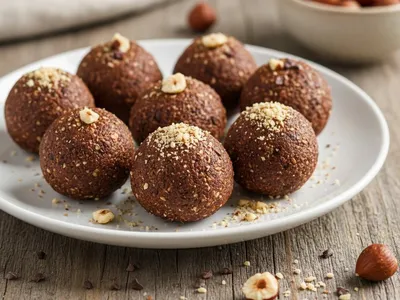 Energy balls aux dattes, cacao cru et noisettes