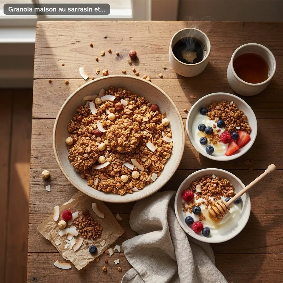 Granola maison au sarrasin et noisettes