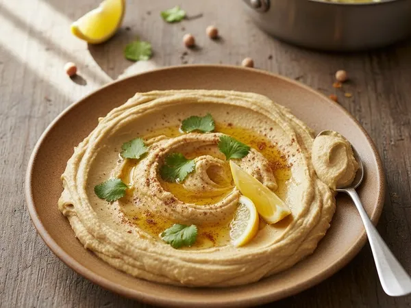 Houmous maison au cumin et citron