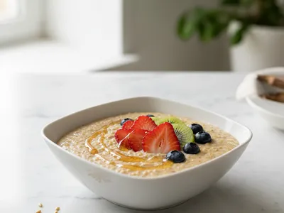 Porridge cru de graines de lin doré