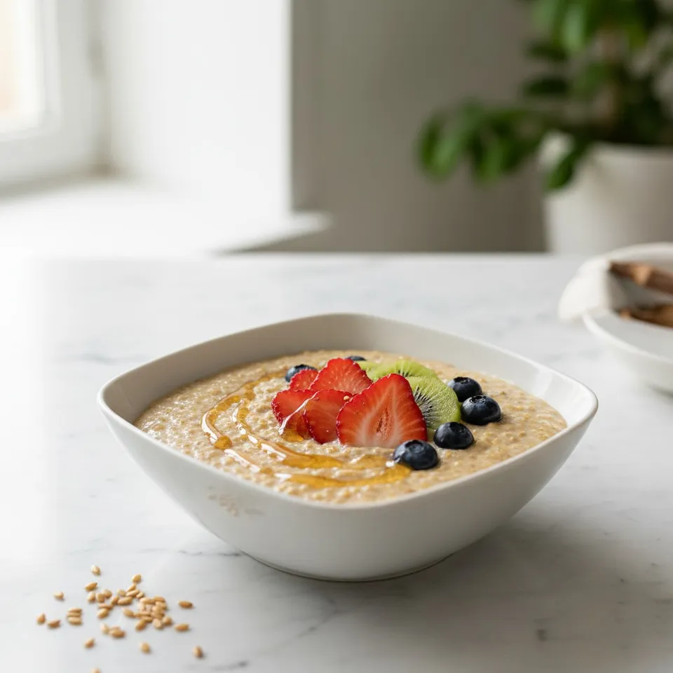 Porridge cru de graines de lin doré