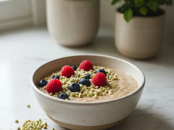 Porridge cru de sarrasin germé