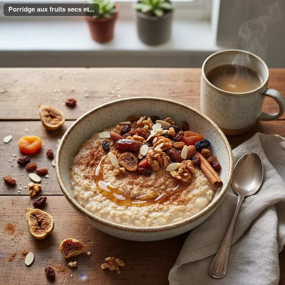 Porridge aux fruits secs et cannelle