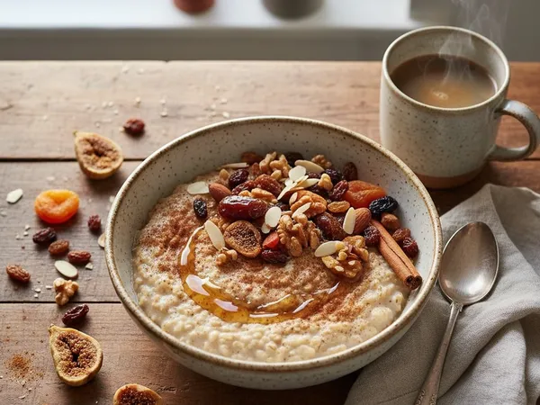 Porridge aux fruits secs et cannelle