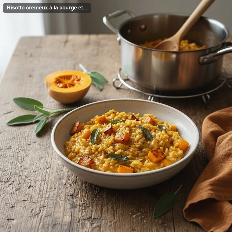 Risotto crémeux à la courge et sauge