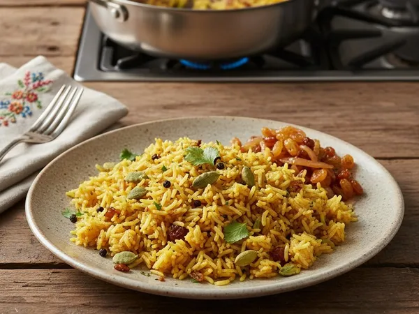 Riz complet parfumé à la cardamome et au curcuma