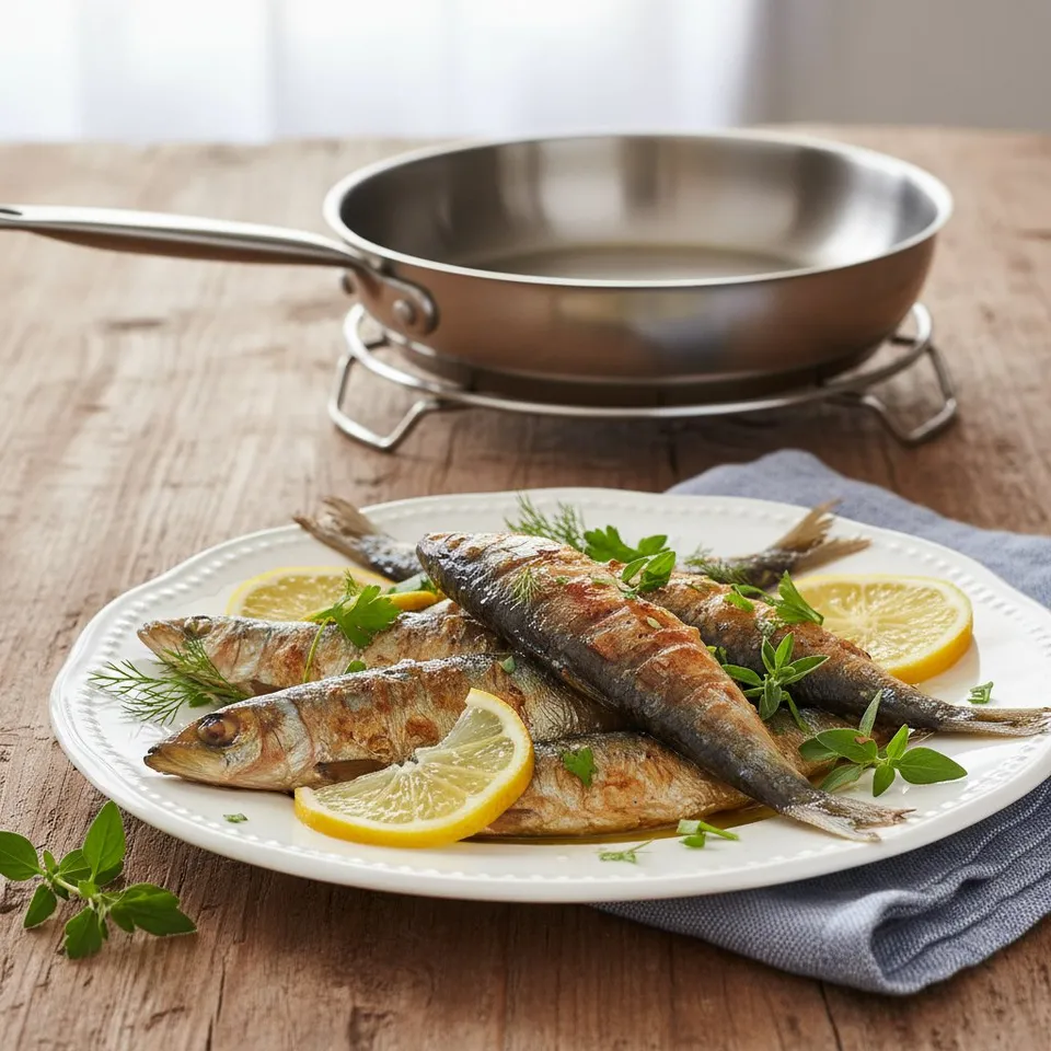 Sardines grillées à la poêle inox