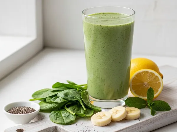 Smoothie vert détox épinard et banane